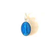 MEDAILLE MIRACULEUSE BLEUE 18MM