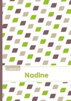 Le carnet de Nadine - Lignes, 96p, A5 - Pe´tales Vert Taupe Gris