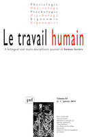 travail humain 2019, vol. 82 (1)