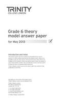 Theory Model Answers 2013 - Grade 6, Theory exam preparation