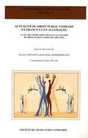 Actualité du droit public comparé en France et en Allemagne, actes des Séminaires franco-allemands de droit public comparé, 2006-2007