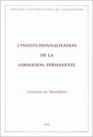 L'institutionnalisation de la formation permanente