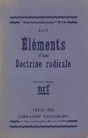 Eléments d'une doctrine radicale