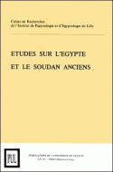 Études sur l'Égypte et le Soudan anciens, Cripel 1 : Études sur l'Égypte et le Soudan anciens, Cahier de Recherche de l'Institut de Papyrologie et d'Egyptologie de Lille, [1]