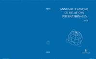 Annuaire français des relations internationales 2018