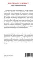 Livres Sciences Humaines et Sociales Sciences politiques Relation Chine-Afrique, Penser de nouvelles perspectives Aristide Briand Reboas