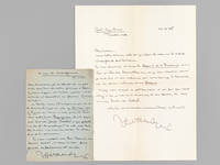 [ 2 lettres autographes signées : ] 1 L.A.S. datée du 12 janvier 1926, adressée à l'artiste Roger Grillon : [ il regrette de ne pas l'avoir croisé à Paris et continue : ] 