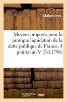 Moyens proposés pour la prompte liquidation de la dette publique de France, 4 prairial an V