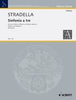 Sinfonia a tre, 2 violins (oboes) and basso continuo (piano, harpsichord); cello/double bass ad libitum. Partition et parties.