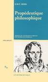 Propédeutique philosophique