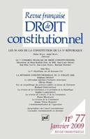 Revue française de droit constitutionnel 2009...