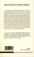 La philosophie à l'épreuve du quotidien, 2, Méditations du temps présent, La philosophie à l'épreuve du quotidien - 2