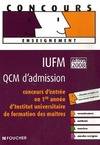 QCM d'admission en IUFM edition 2008
