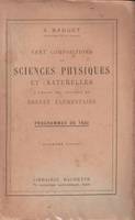 Cent compositions de sciences physiques et naturelles à l'usage des candidats au Brevet Elémentaire. Programmes de 1920