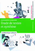 Étude de textes et synthèse