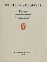 Blasons anatomiques du corps féminin, 1. Zyklus. soprano, clarinet in A, violin, cello and piano. soprano. Partition et parties.