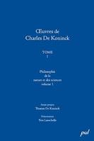 Œuvres de Charles De Koninck, Tome I. Vol. 1: Philosophie de la nature et des sciences, Études en hommage à Pierre Hadot
