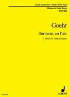 Sur terre, en l'air, Trois Pieces. op. 64. viola and piano. Partition et partie.