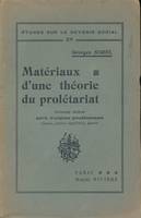 Matériaux d'une théorie du prolétariat