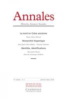 Annales. Histoire Sciences Sociales, n° 1/2020 - La mort en