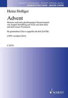 Advent, Motet on a play of the same name by August Strinberg. mixed choir SATB with 4 soloists (SATB). Partition de chœur.