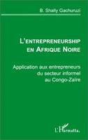 L'ENTREPRENEURSHIP EN AFRIQUE NOIRE, Application aux entrepreneurs du secteur informel au Congo-Zaïre