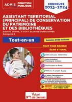 Concours Assistant territorial et Assistant principal de conservation du patrimoine et des bibliothèques - Catégorie B - Tout-en-un, Concours externe, interne et 3e voie - Examens professionnels - 2023