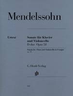 Sonata For Piano And Violoncello In D Op. 58