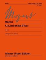 Sonata pour piano en si-bémol majeur, Nach den Quellen hrsg. von Ulrich Leisinger. Hinweise zur Interpretation von Robert D. Levin. Fingersätze von Heinz Scholz. KV 570. piano.