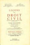 3, Principaux contrats, Leçons de droit civil Tome III volume II