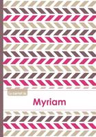 Le carnet de Myriam - Lignes, 96p, A5 - Motifs Violet Gris Taupe