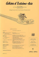 7, Cahiers d'Extrême-Asie n° 07 (1993-1994), Etudes Ch'an/Zen  /  Ch'an/Zen Studies
