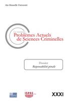 Les nouveaux Problèmes Actuels de Sciences Criminelles - Volume XXXI, Responsabilité pénale