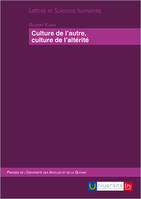 Culture de l'autre, culture de l'altérité