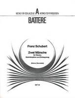 Two Marches, op. 121/1 and op. 51/2. piano, marimba and percussion (2 player). Partition et parties.