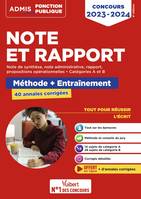 Note et Rapport - Catégories A et B - Concours 2023-2024, Concours 2023-2024