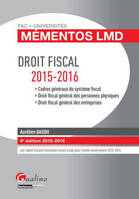 Droit fiscal / 2015-2016