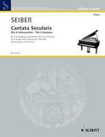 Cantata Secularis, The Four Seasons. mixed choir and orchestra. Réduction pour piano.