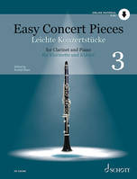 Vol. 3, Easy Concert Pieces, 14 Pieces from 4 Centuries. Vol. 3. clarinet and piano.