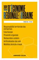 Revue d'économie régionale et urbaine Nº1/2024, Varia