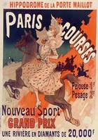 Carnet Blanc, Affiche Hippodrome Porte Maillot Paris