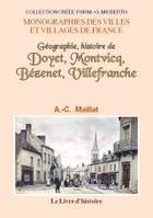Géographie, histoire de Doyet, Montvicq, Bézenet, Villefranche - Allier, Allier