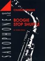 Boogie Stop Shuffle, 4 saxophones (AATBar). Partition et parties.
