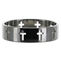 BAGUE ARGENTEE CROIX T52