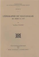 L'épigraphie de Vijayanagar, du début à 1377