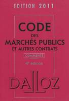 Code des marchés publics et autres contrats 2011 commenté