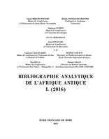 Bibliographie analytique de l’Afrique antique L (2016)