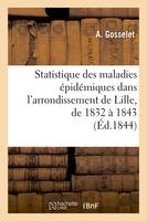 Statistique des maladies épidémiques dans l'arrondissement de Lille, de 1832 à 1843 (Éd.1844)