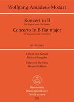 Bassoon Concerto K191 Study Score, for Bassoon and Orchestra