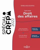 Spécial CRFPA, Épreuves écrites du CRFPA, Spécialité droit des affaires